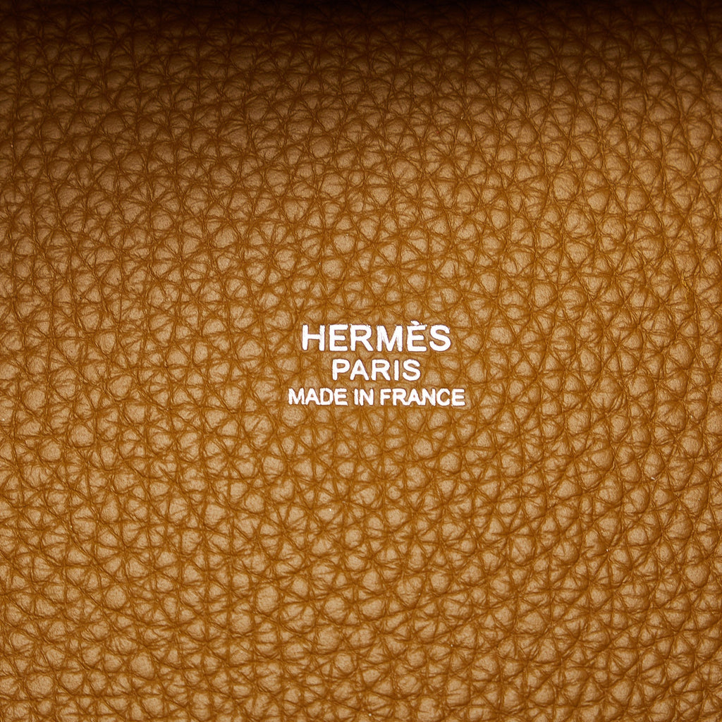 HermÃƒÆ’Ã‚Â¨s Picotin Lock GM Brown Clemence Palladium
