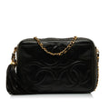 Chanel Triple CC Camera Bag Black Lambskin Gold