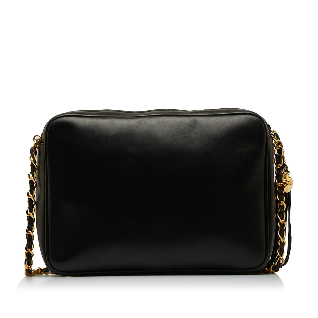 Chanel Triple CC Camera Bag Black Lambskin Gold
