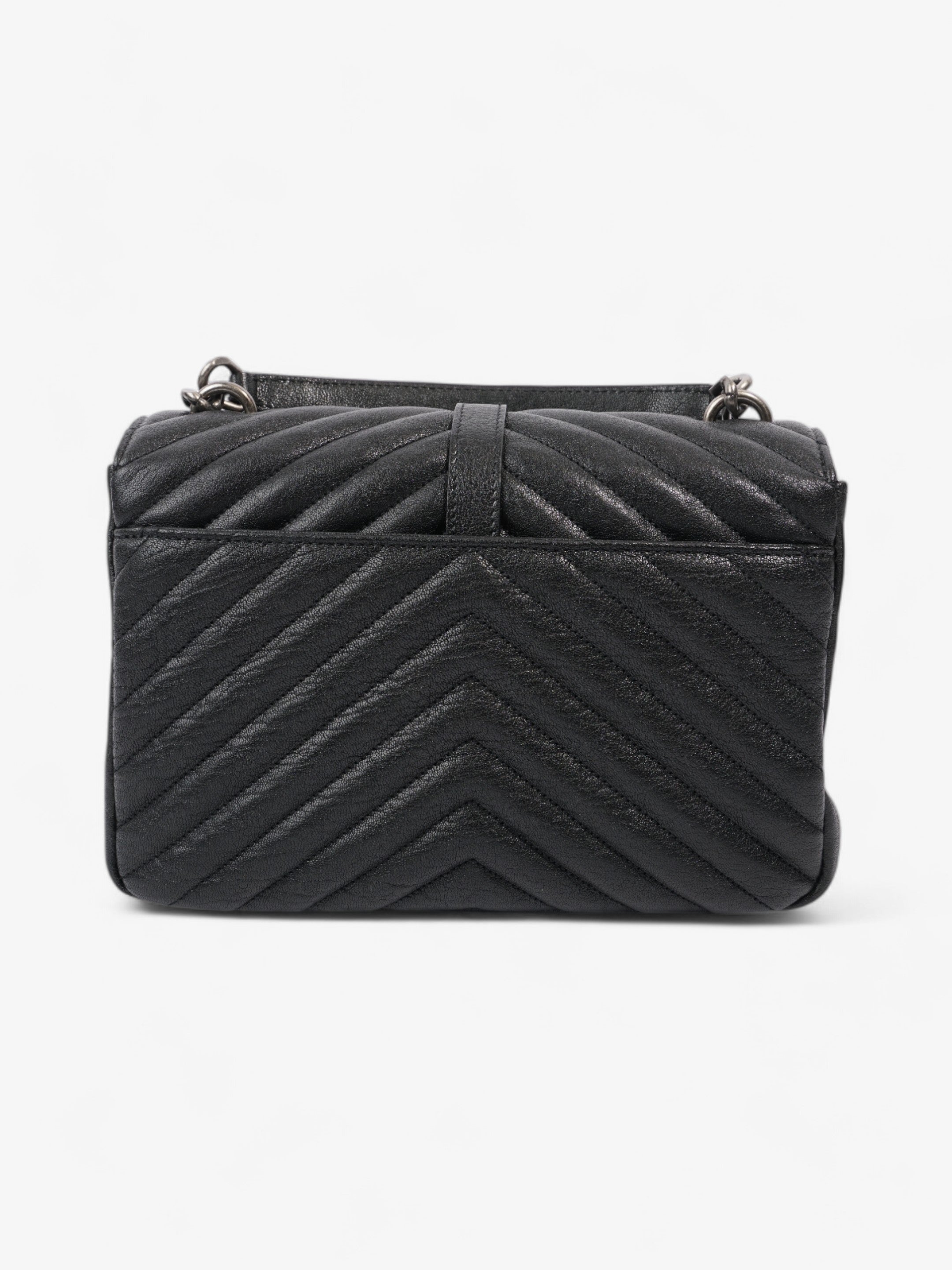 Saint Laurent College Black Lambskin Leather Medium