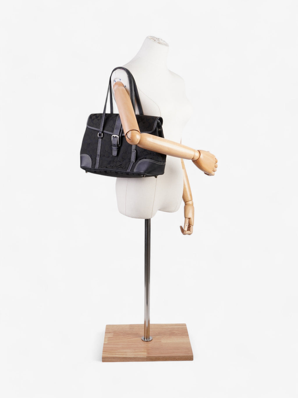 Coach Classic Handbag Black Canvas