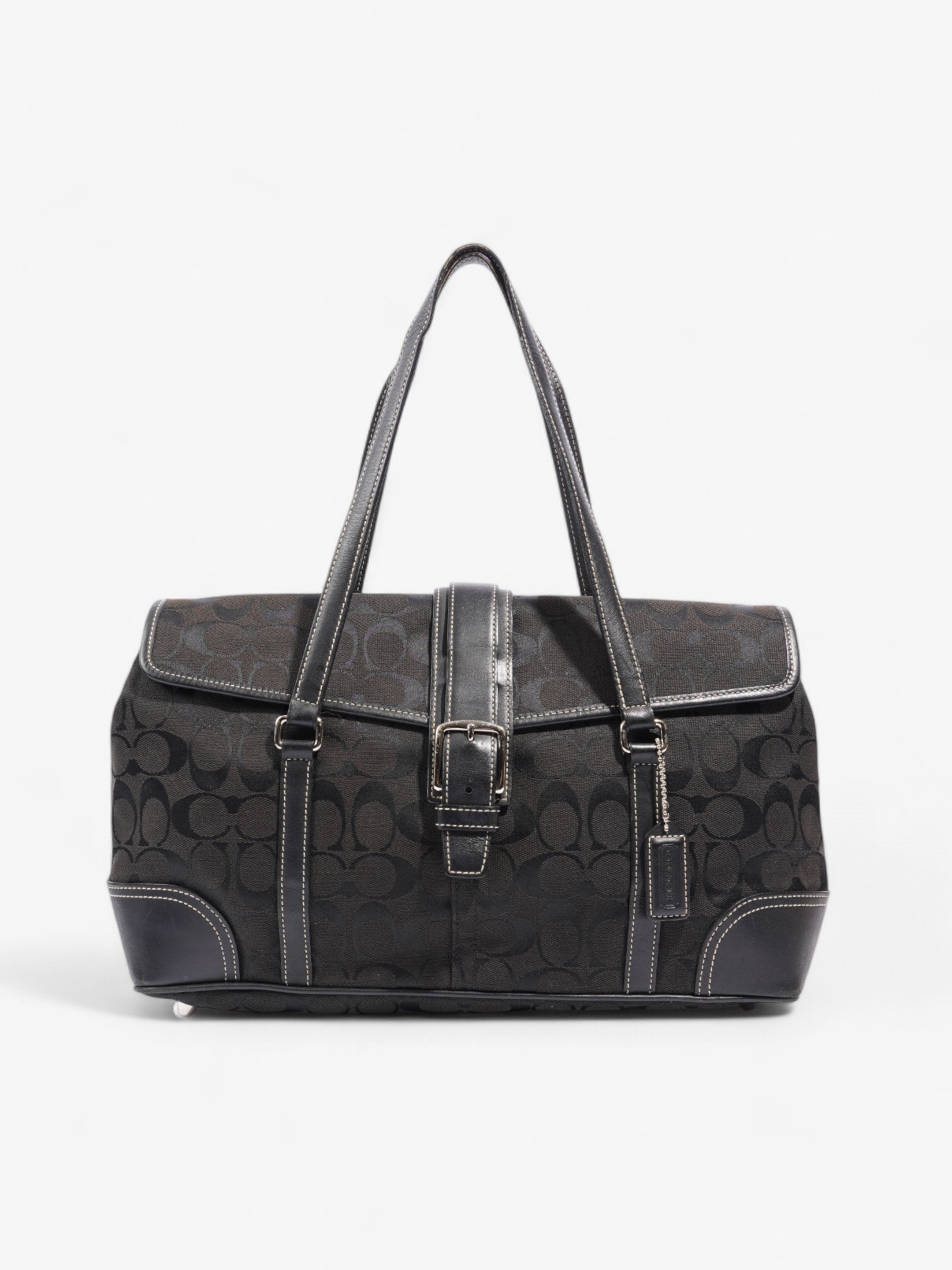 Coach Classic Handbag Black Canvas
