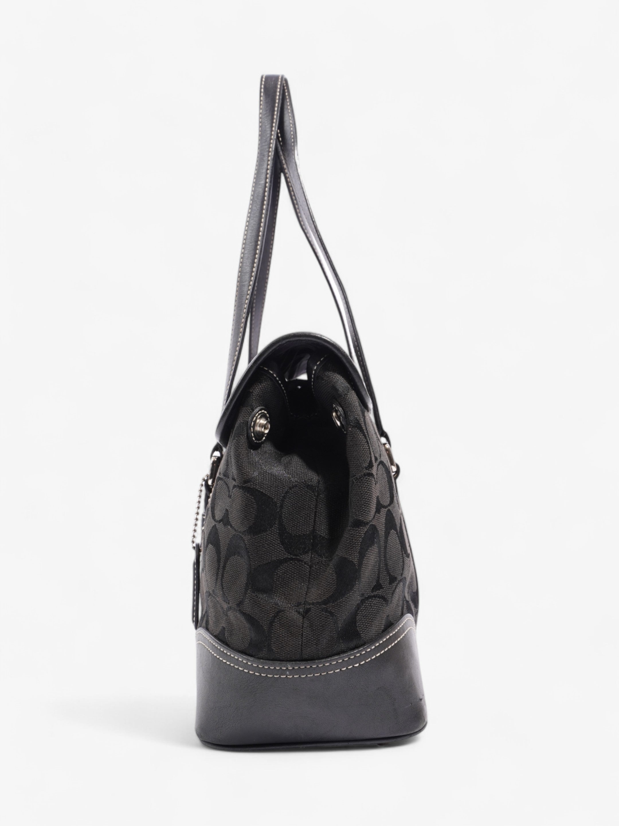 Coach Classic Handbag Black Canvas