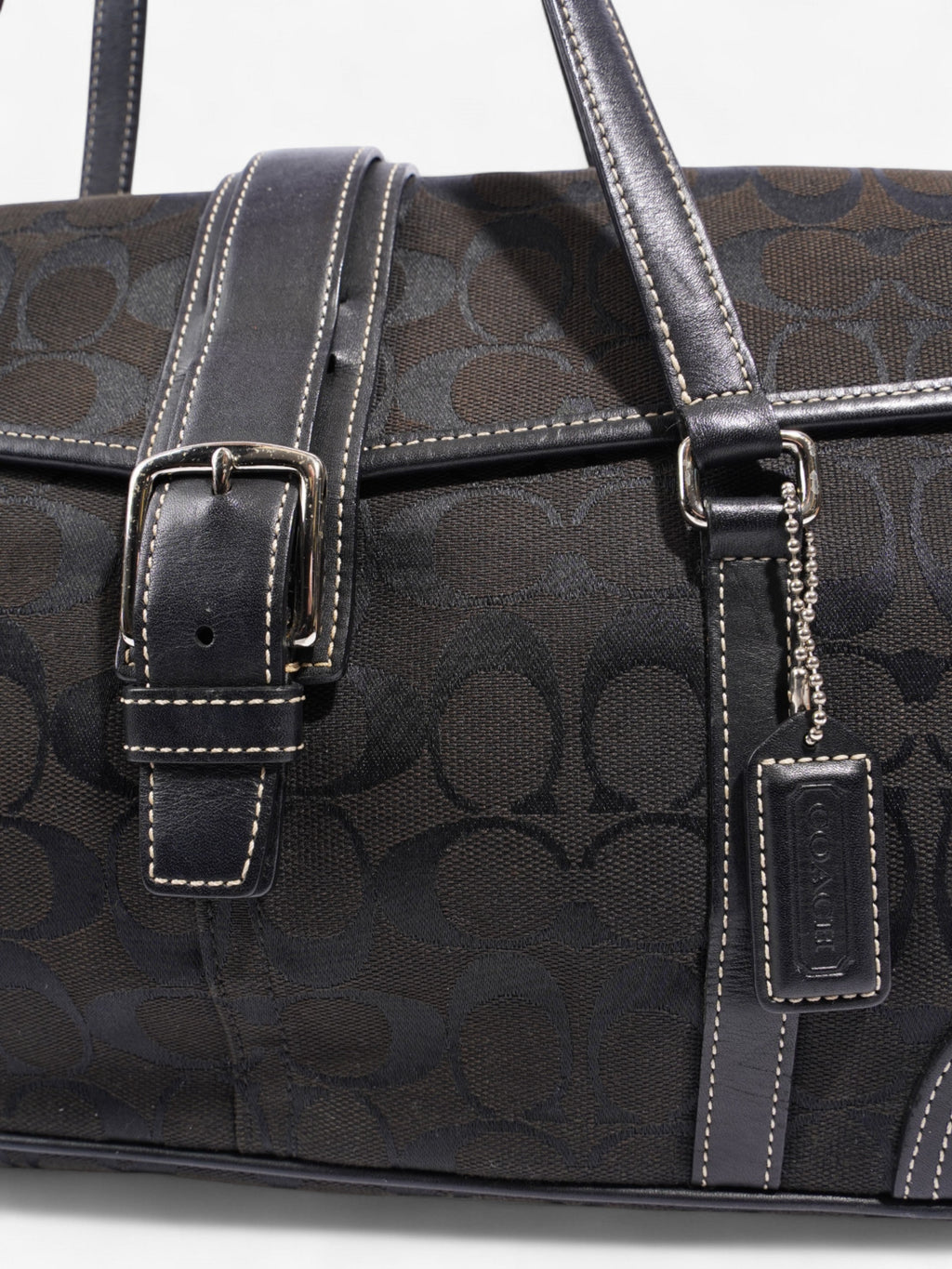 Coach Classic Handbag Black Canvas