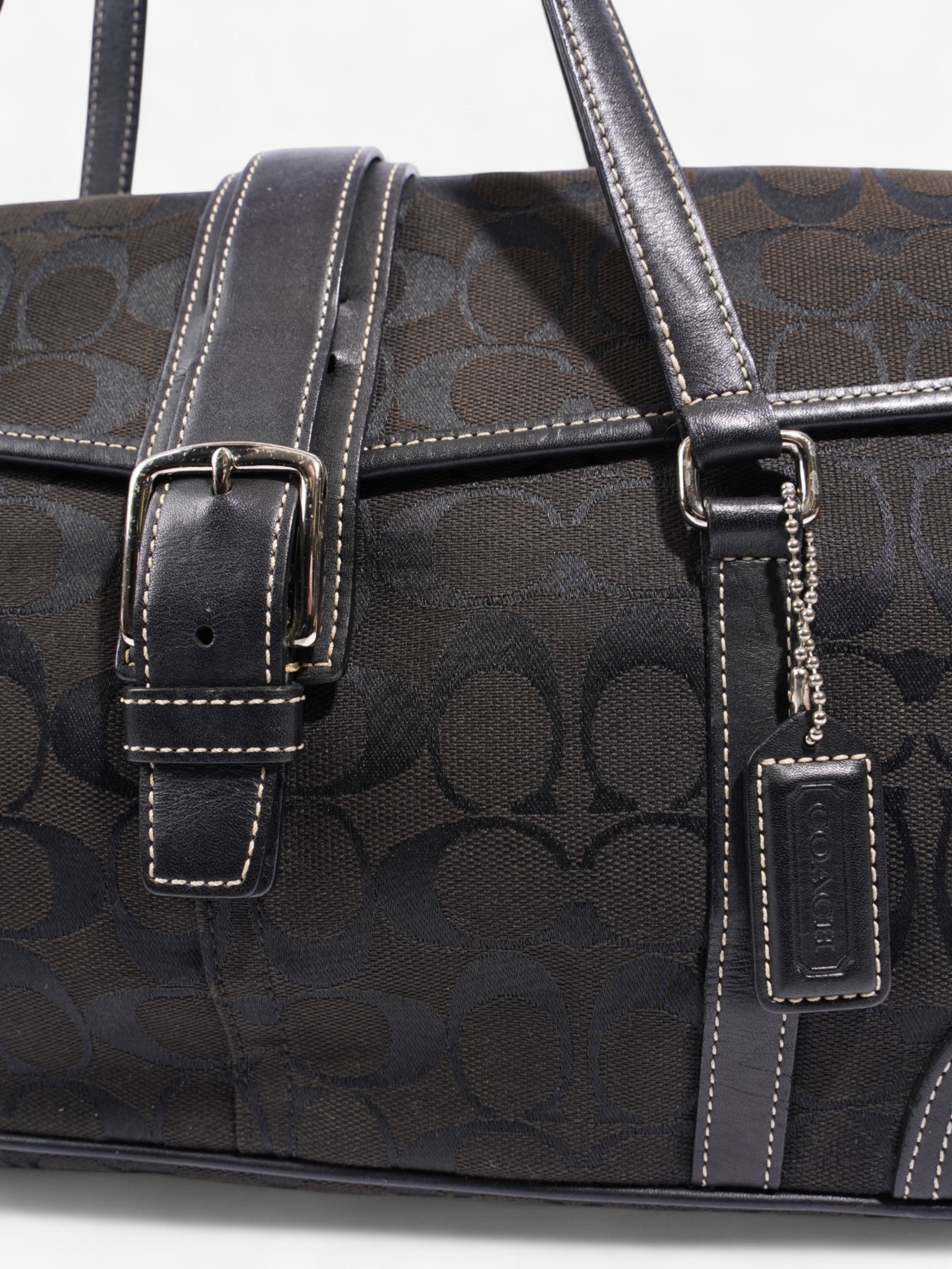 Coach Classic Handbag Black Canvas