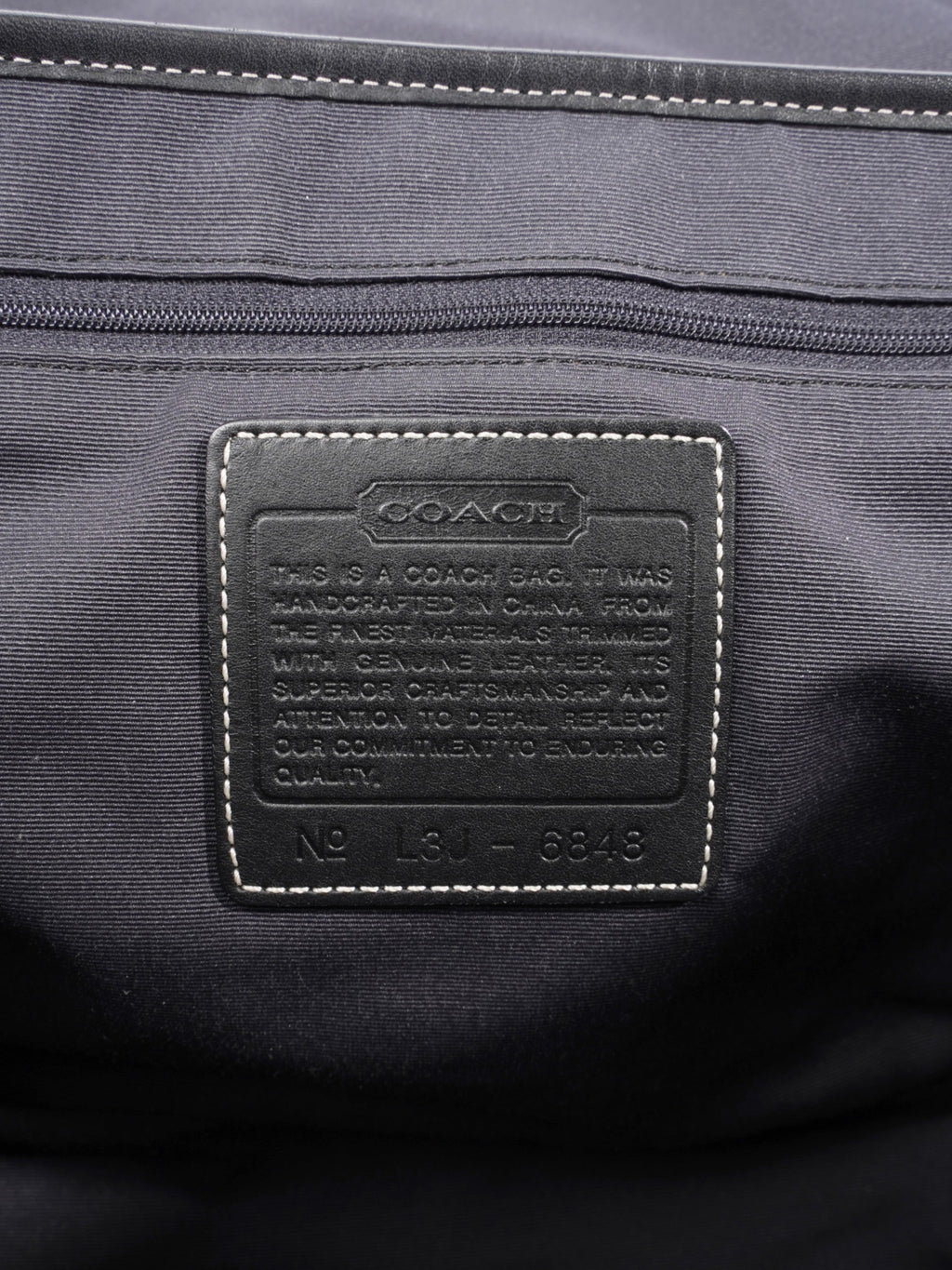 Coach Classic Handbag Black Canvas