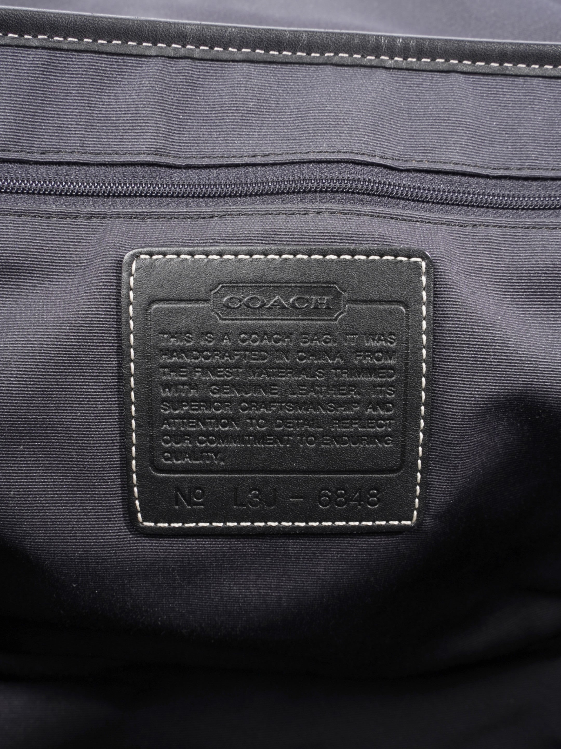 Coach Classic Handbag Black Canvas