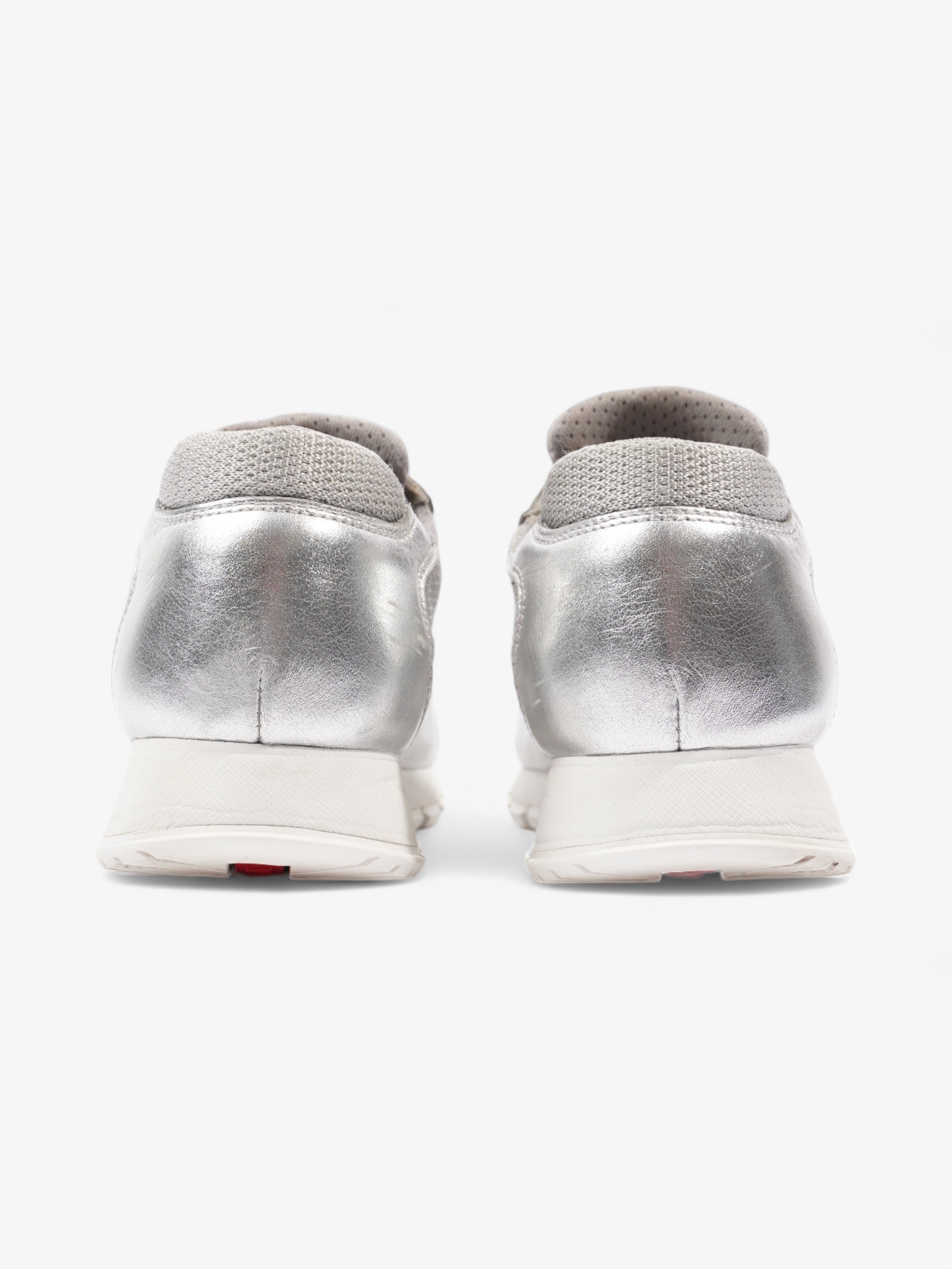 Prada America's Cup Sneakers Silver / Red Mesh EU 38 UK 5