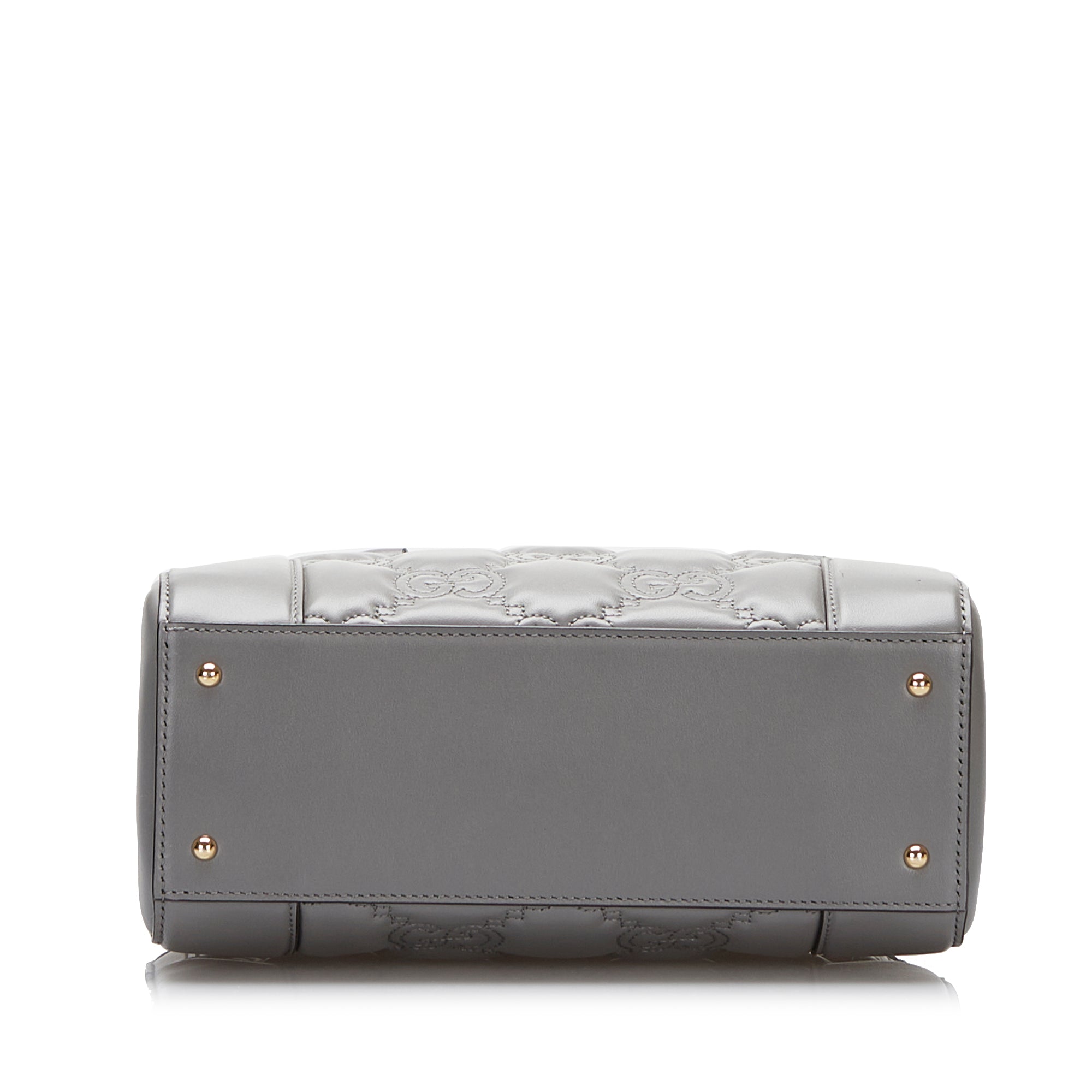 Gucci GG Handbag Grey MatelassÃƒÆ’Ã‚Â© Leather