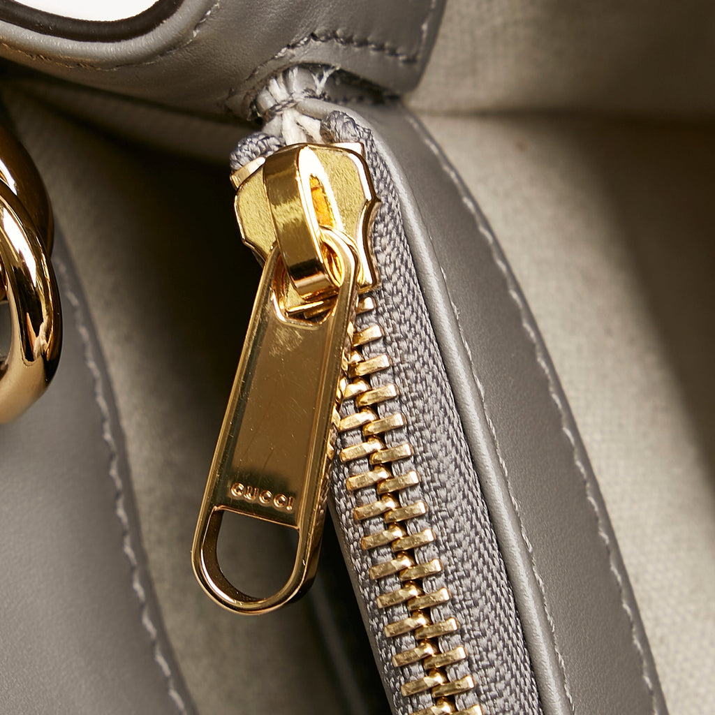 Gucci GG Handbag Grey MatelassÃƒÆ’Ã‚Â© Leather