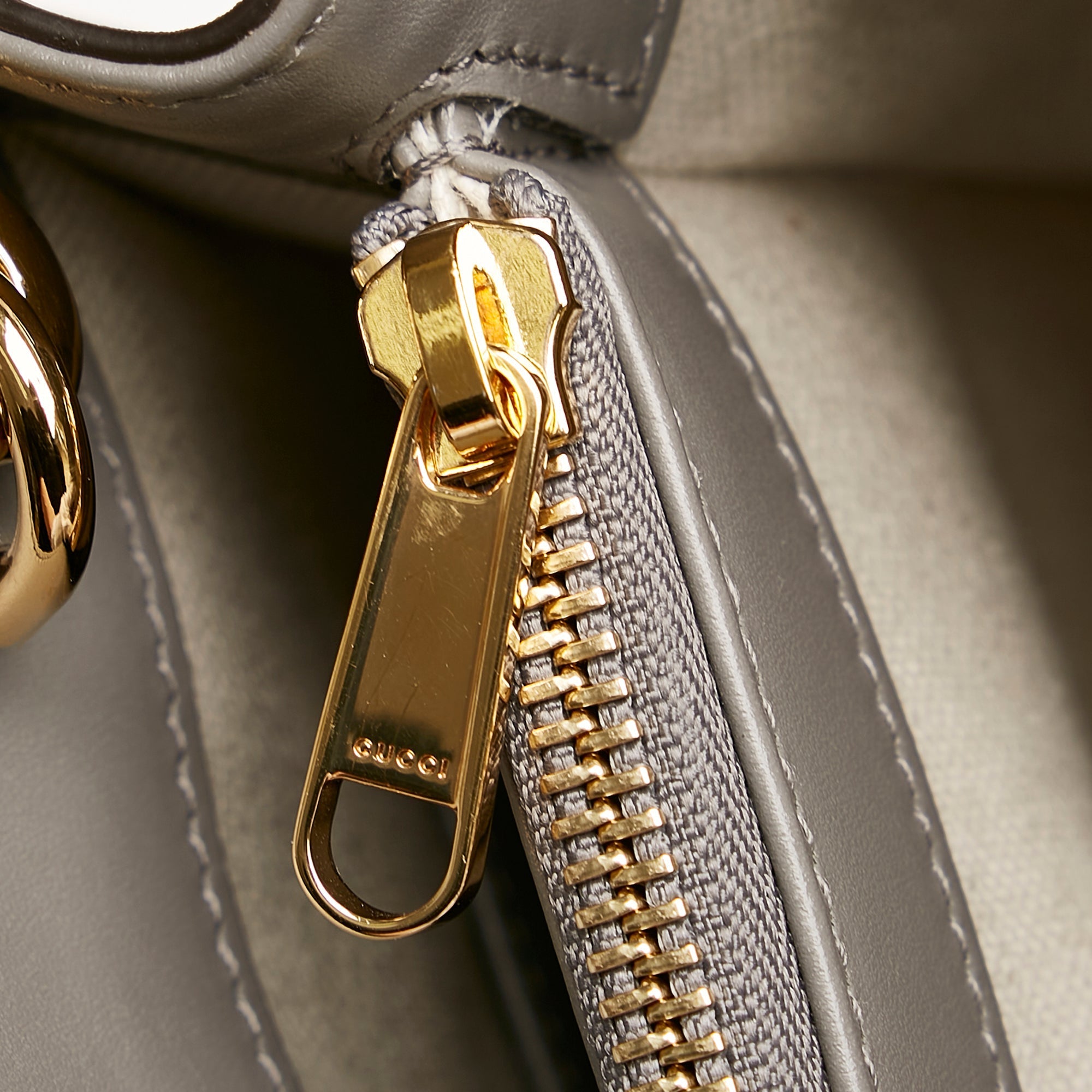 Gucci GG Handbag Grey MatelassÃƒÆ’Ã‚Â© Leather
