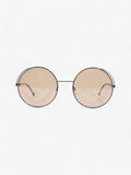 Fendi F is Fendi Printed Round Frame Sunglasses Black Acetate 135mm