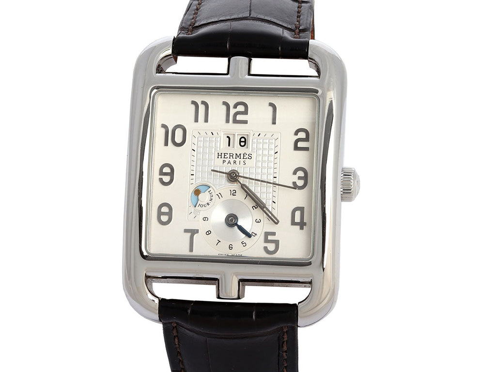 HermÃ¨s Large Stainless Steel Cape Cod GMT Watch TGM