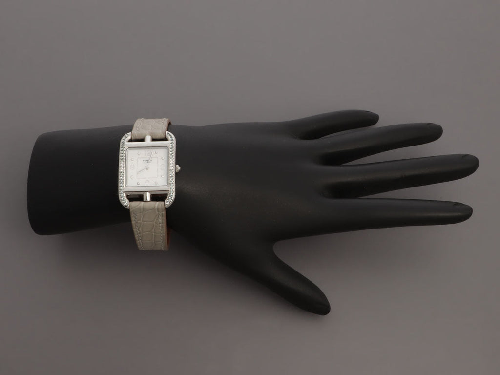HermÃ¨s Small Stainless Steel Diamond Cape Cod Watch 31mm