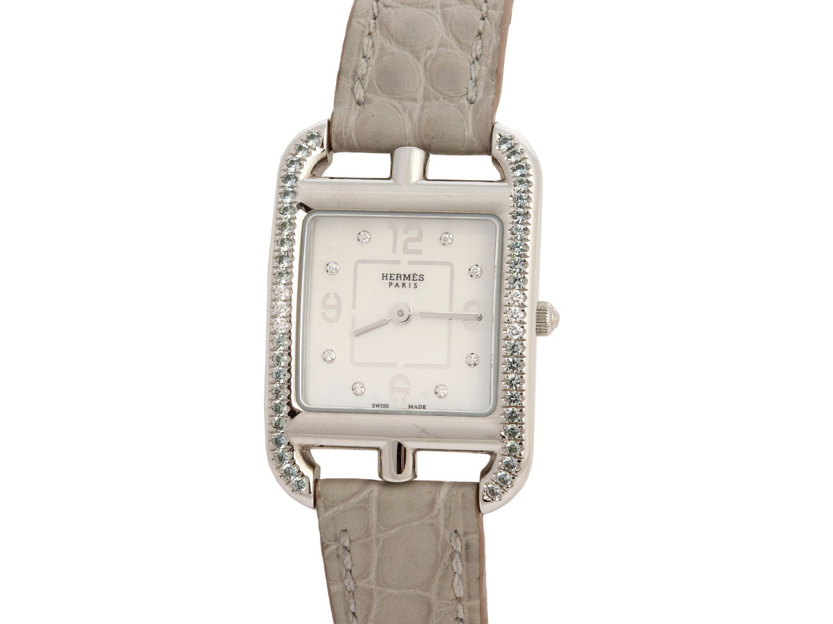 HermÃ¨s Small Stainless Steel Diamond Cape Cod Watch 31mm
