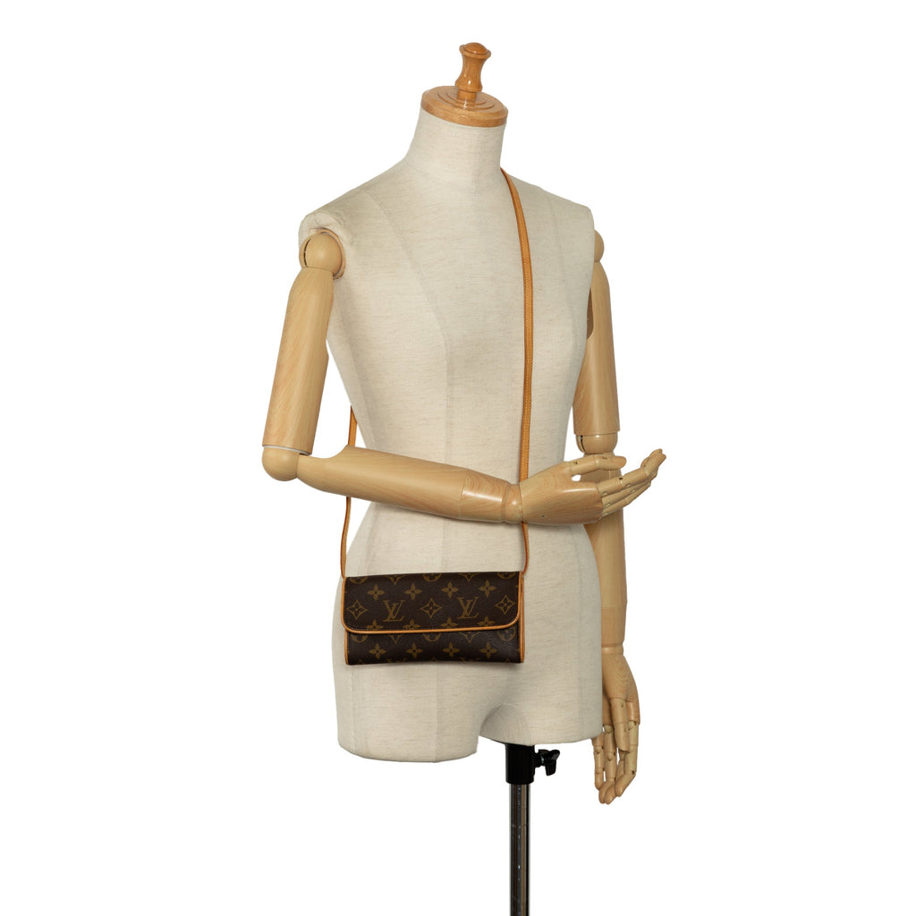Brown Louis Vuitton Monogram Pochette Twin PM Crossbody Bag
