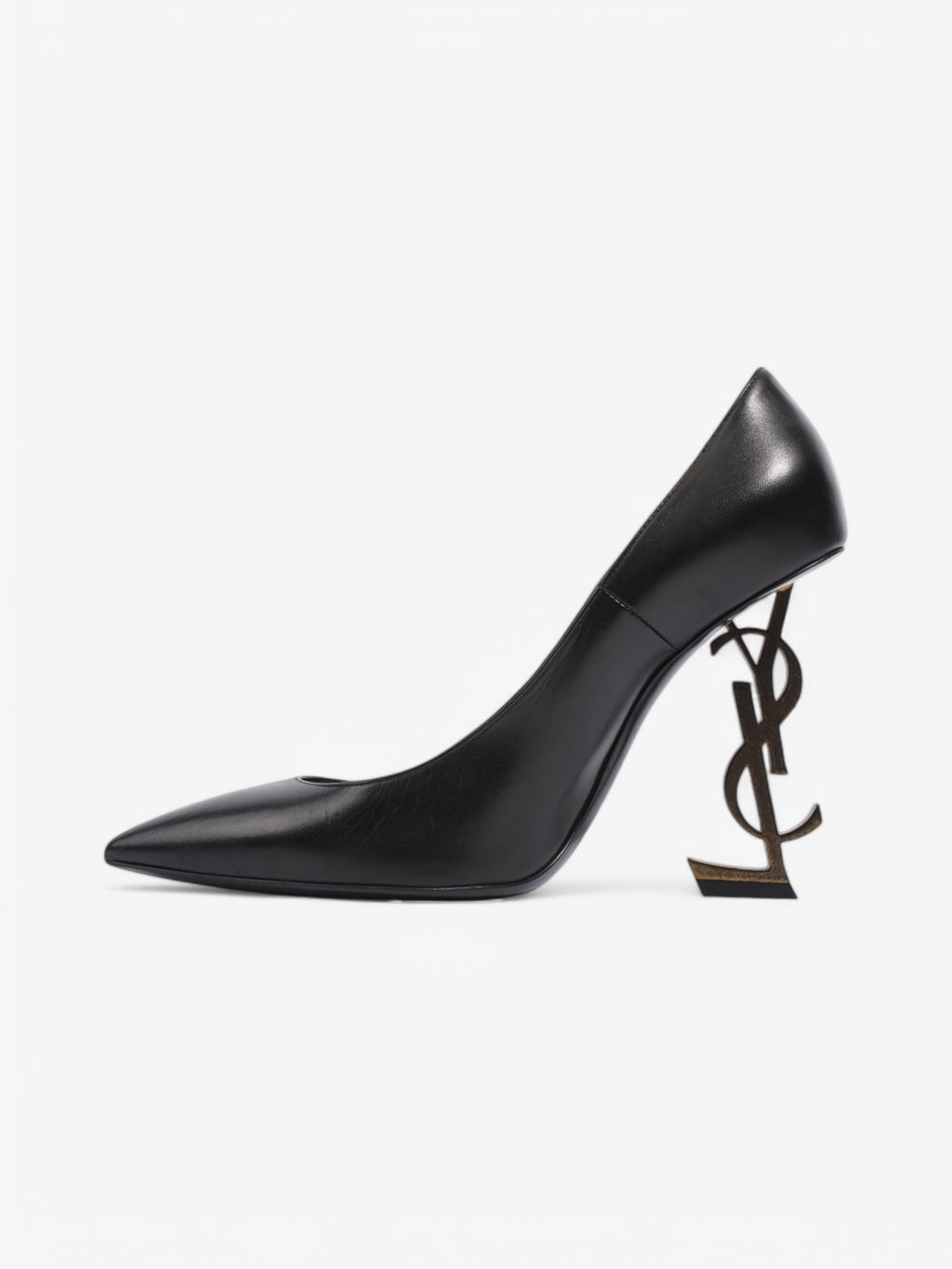 Saint Laurent Opyum Heels 110 Black Leather EU 38.5 UK 5.5