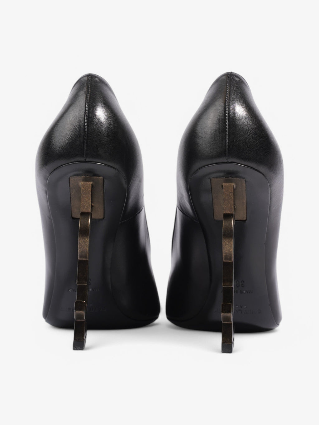 Saint Laurent Opyum Heels 110 Black Leather EU 38.5 UK 5.5