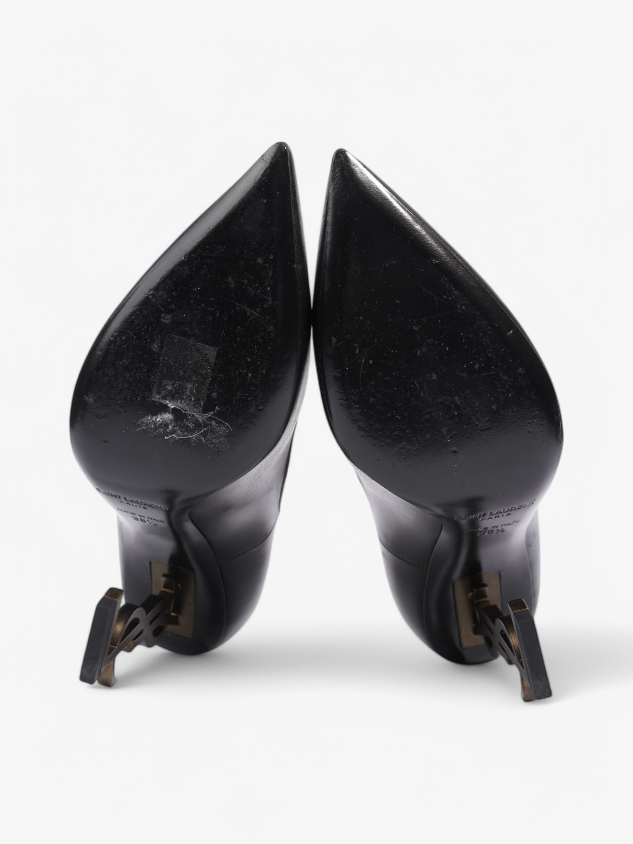 Saint Laurent Opyum Heels 110 Black Leather EU 38.5 UK 5.5