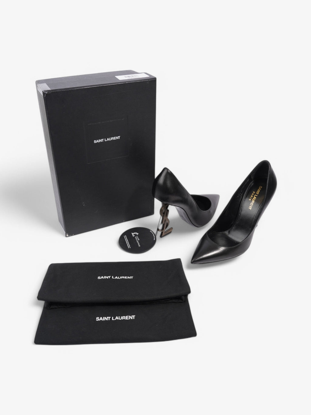 Saint Laurent Opyum Heels 110 Black Leather EU 38.5 UK 5.5