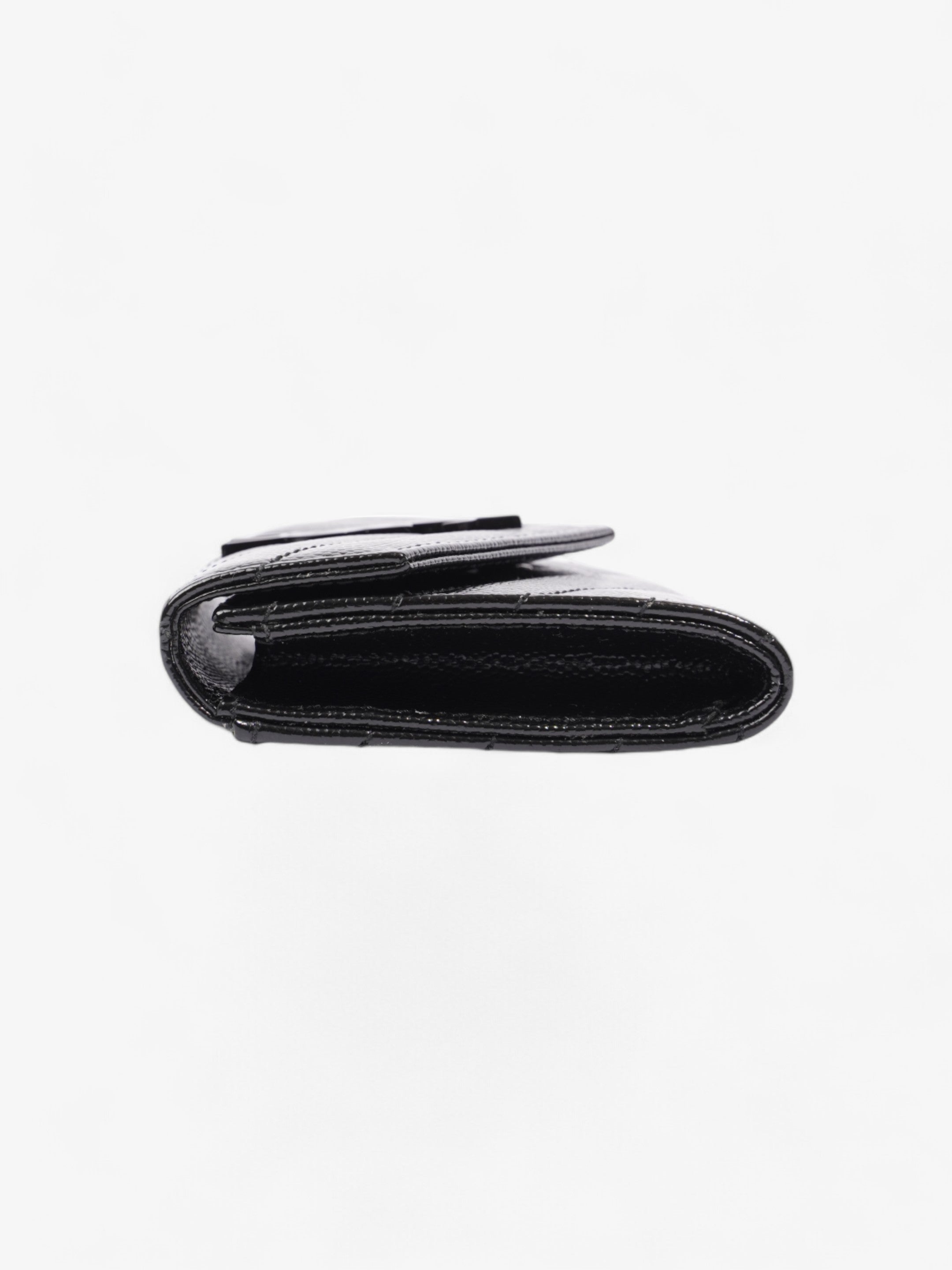 Saint Laurent Envelope Wallet Black Matelasse Leather Small