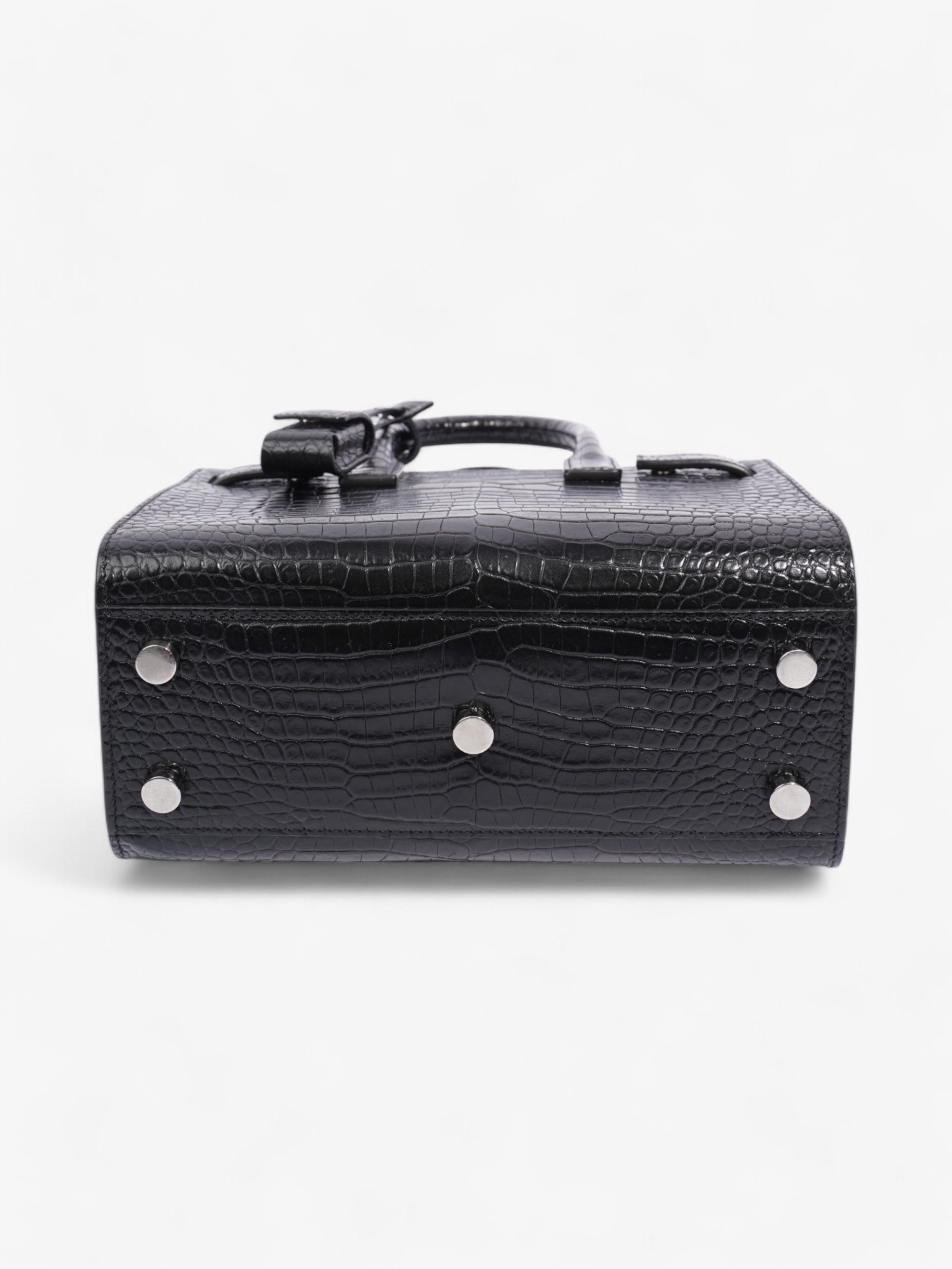 Saint Laurent Sac De Jour Black Embossed Leather Nano