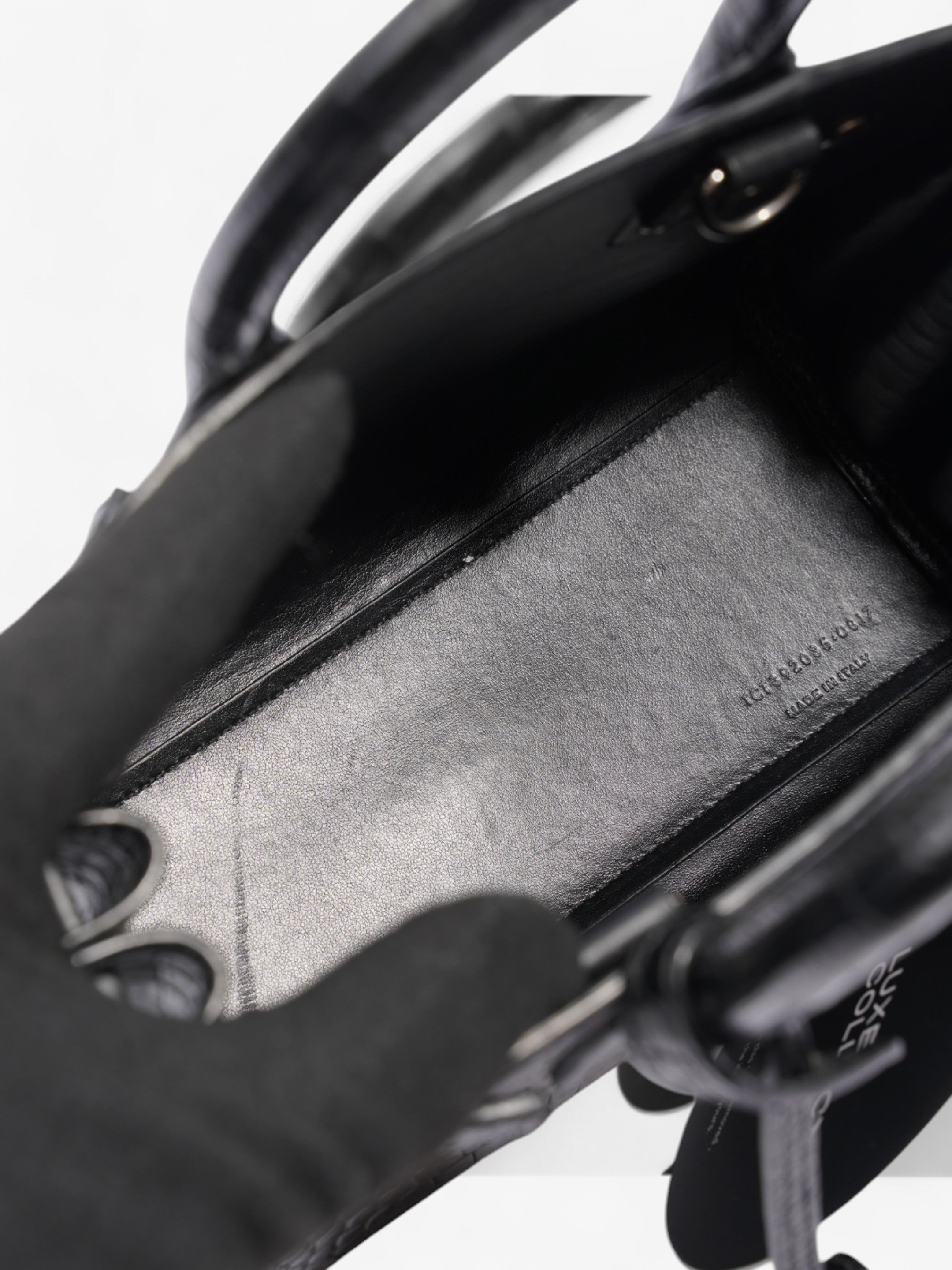 Saint Laurent Sac De Jour Black Embossed Leather Nano