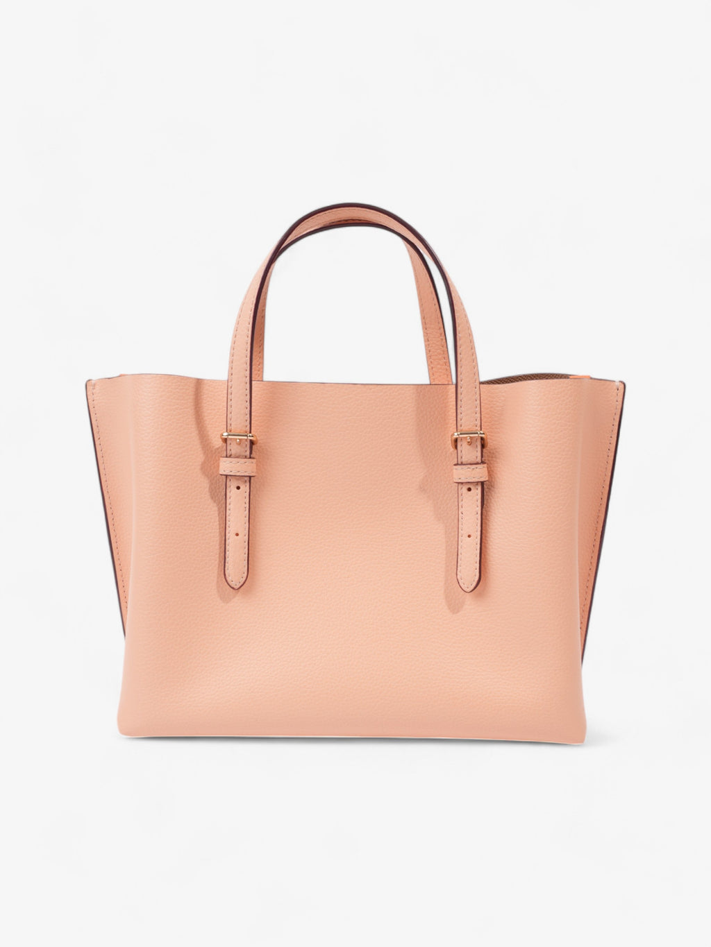 Coach Mollie Tote Pink Nude Grained Leather 25