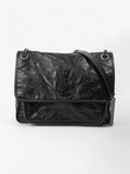 Saint Laurent Niki Black Calfskin Leather Large