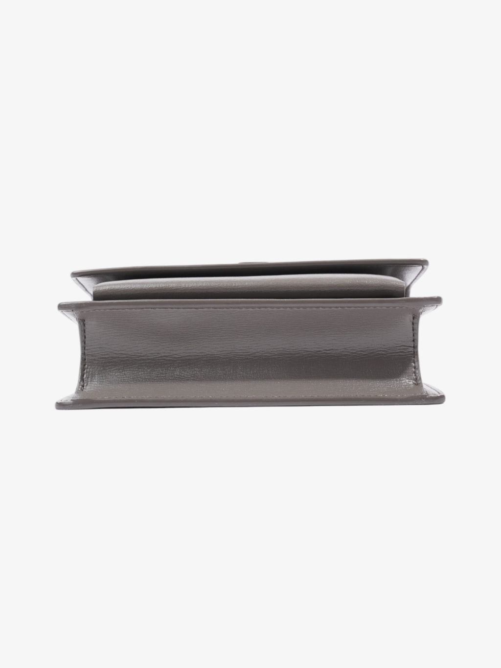 Saint Laurent Sunset Chain Wallet Grey Calfskin Leather
