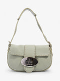 Fendi Salleria Flap Olive Green Leather