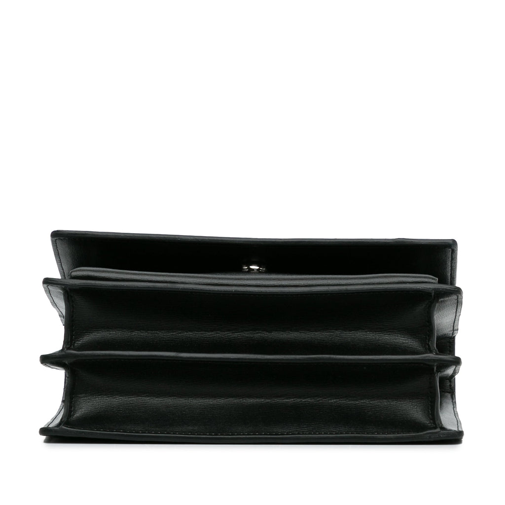 Yves Saint Laurent Sunset Medium Black Calfskin