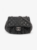 Chanel Chain Around Flap Bag Black Lambskin Leather Large