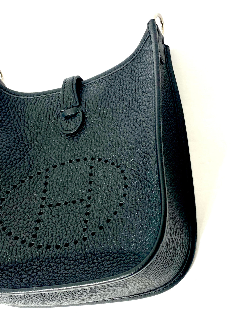 HERMÈS CLEMENCE MINI EVELYN TPM CROSSBODY BAG IN NOIR