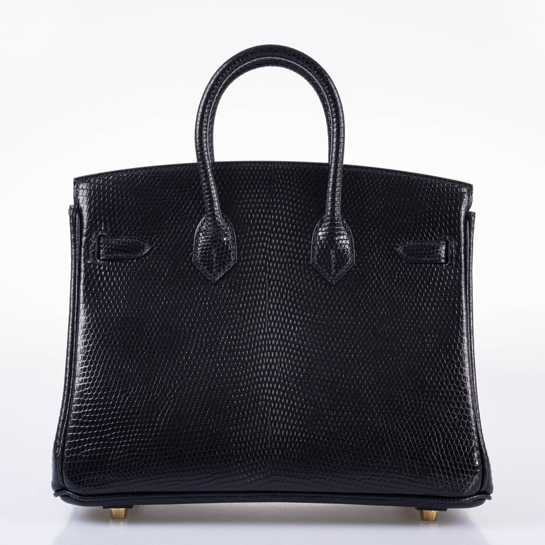 HermÃƒÆ’Ã‚Â¨s Birkin 25 Black Nilo Lizard Gold Hardware