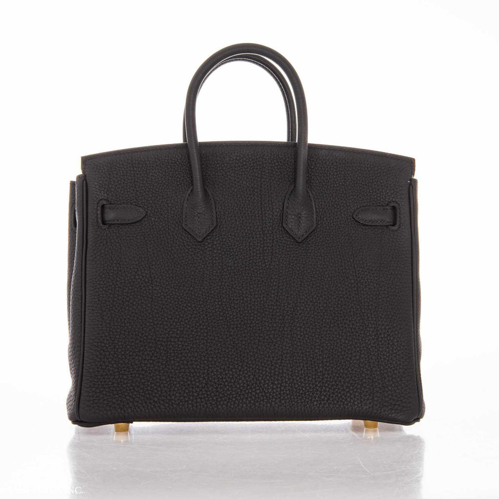 HermÃƒÆ’Ã‚Â¨s Birkin 25 Black Togo Gold Hardware