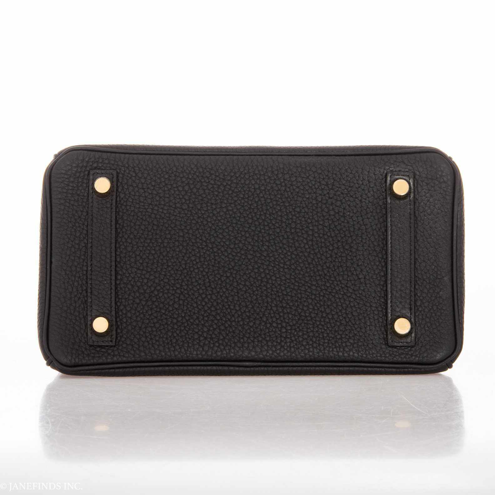 HermÃƒÆ’Ã‚Â¨s Birkin 25 Black Togo Gold Hardware