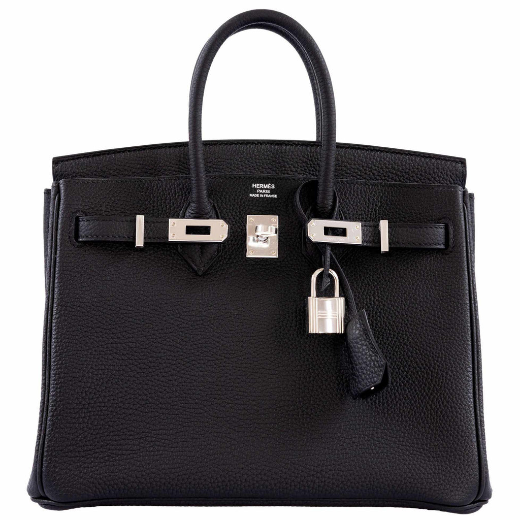 HermÃƒÆ’Ã‚Â¨s Birkin 25 Black Togo Palladium Hardware