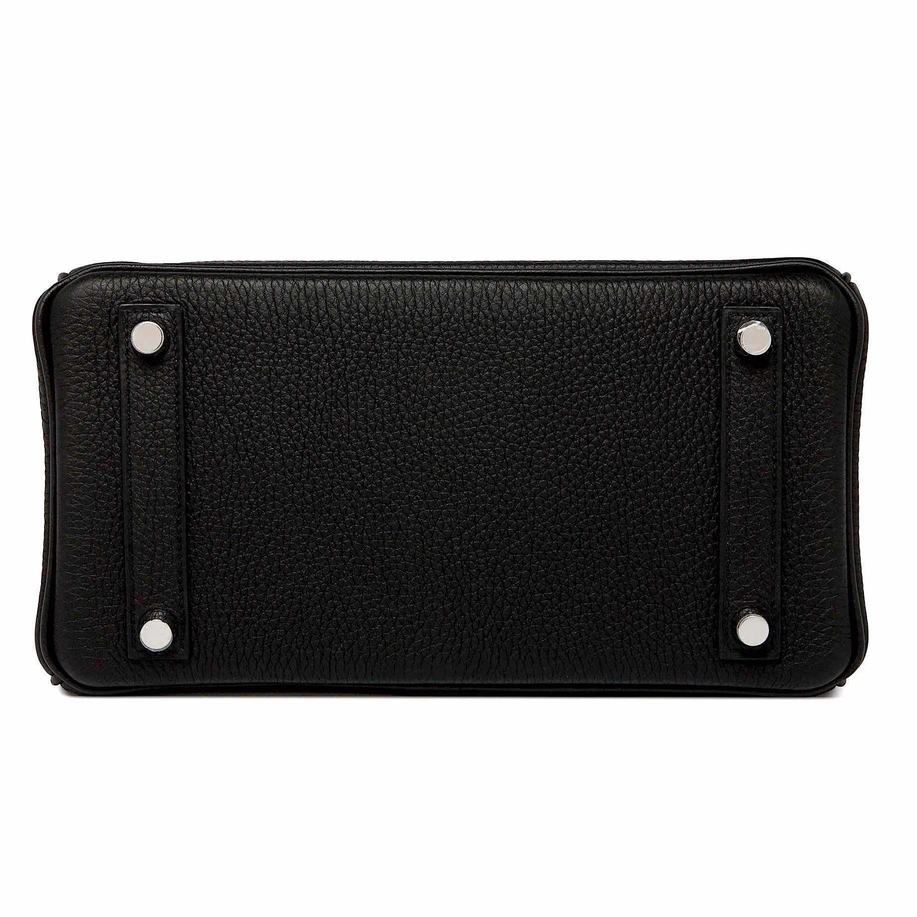 HermÃƒÆ’Ã‚Â¨s Birkin 25 Black Togo Palladium Hardware