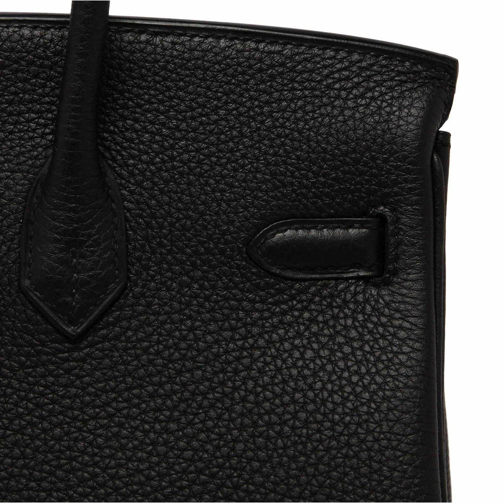 HermÃƒÆ’Ã‚Â¨s Birkin 25 Black Togo Palladium Hardware