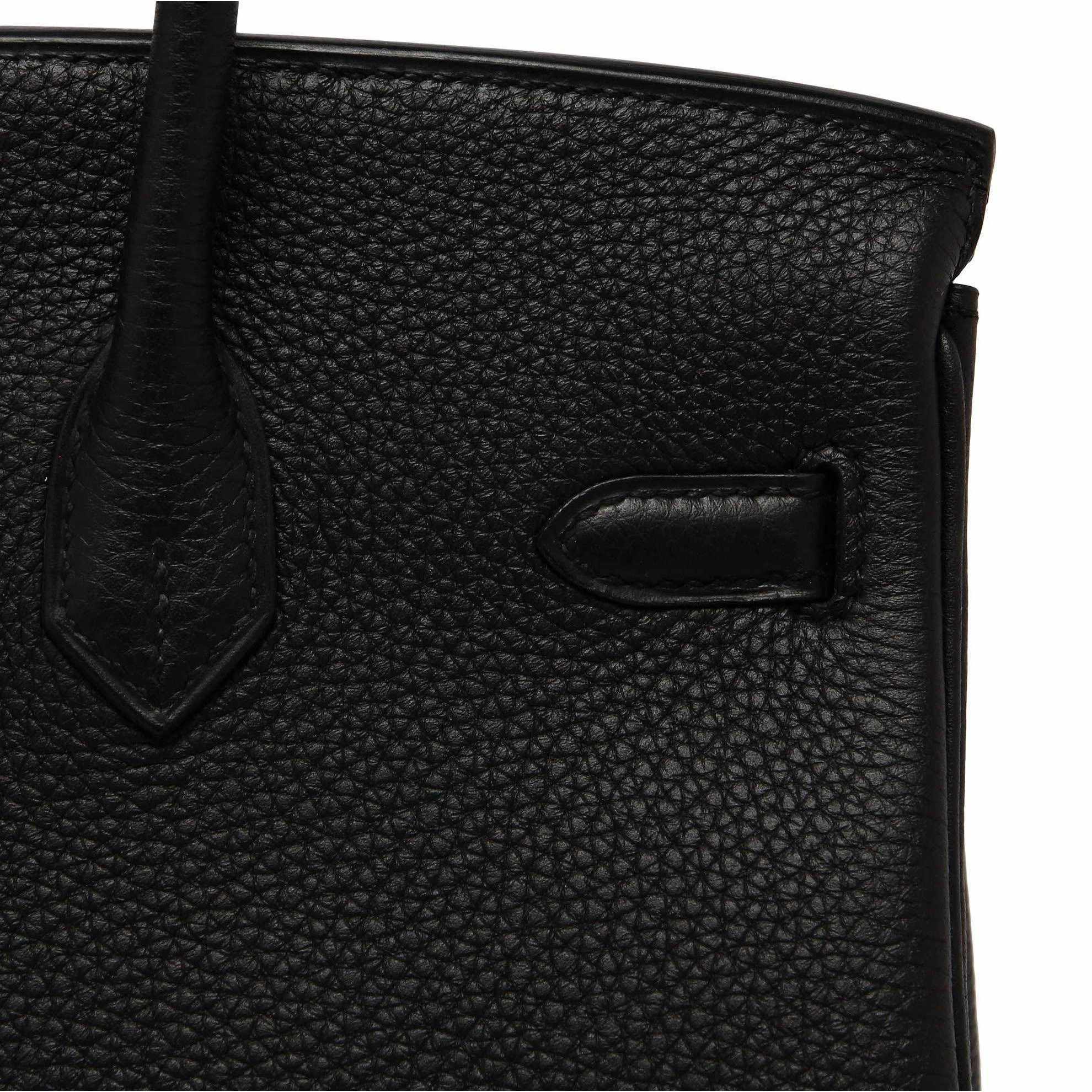 HermÃƒÆ’Ã‚Â¨s Birkin 25 Black Togo Palladium Hardware