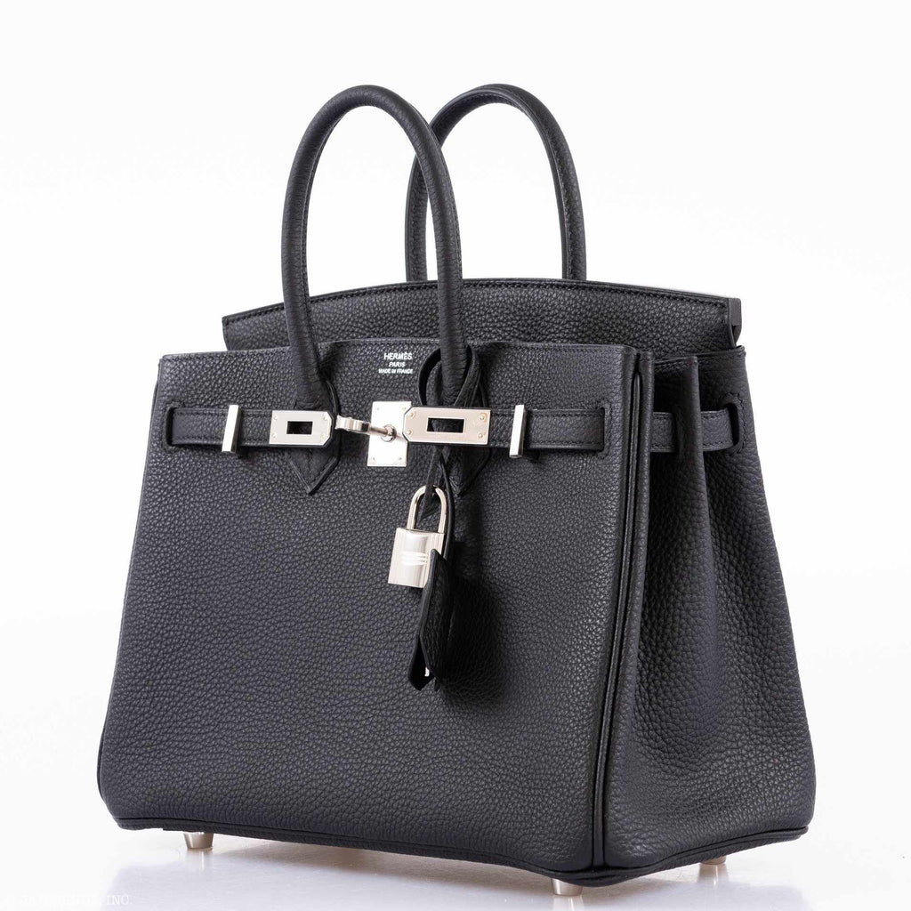 HermÃƒÆ’Ã‚Â¨s Birkin 25 Black Togo Palladium Hardware