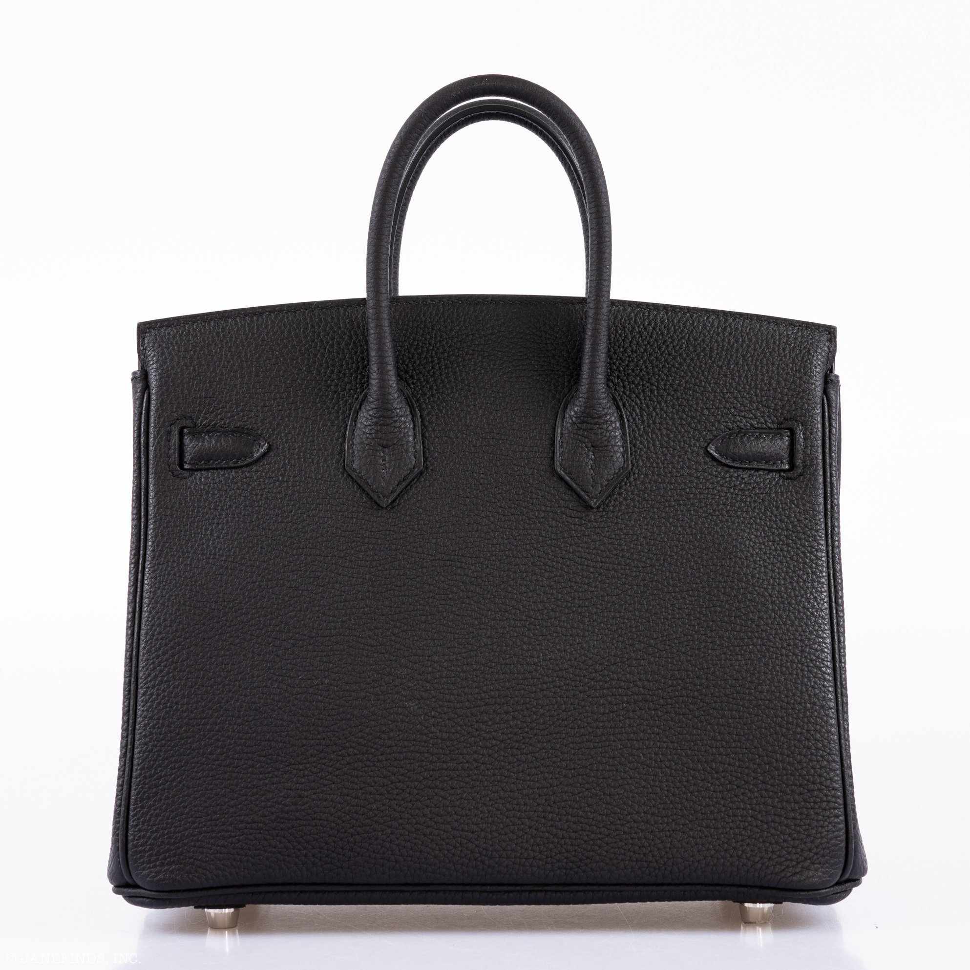 HermÃƒÆ’Ã‚Â¨s Birkin 25 Black Togo Palladium Hardware