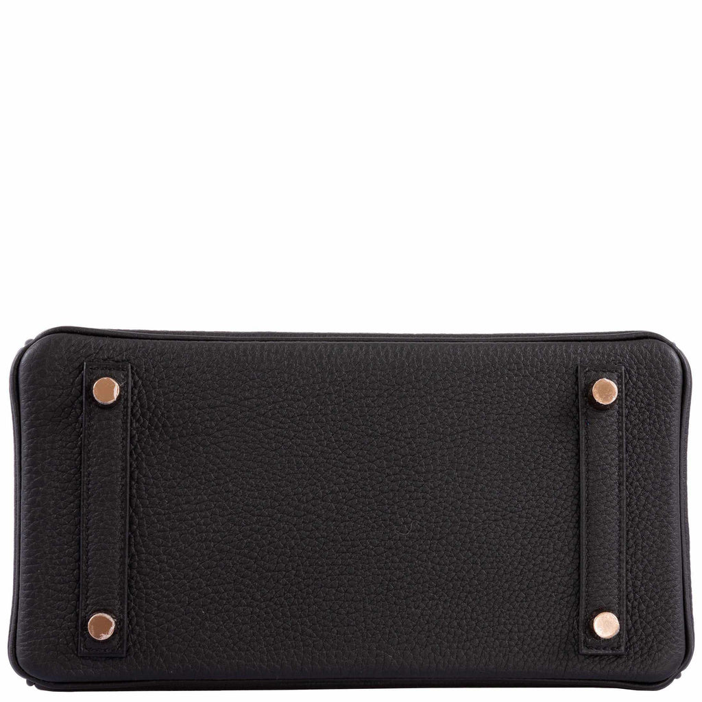 HermÃƒÆ’Ã‚Â¨s Birkin 25 Black Togo Rose Gold Hardware