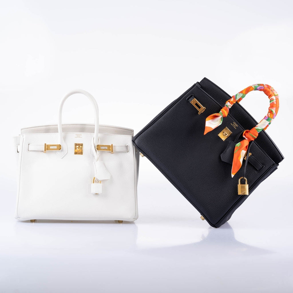 HermÃƒÆ’Ã‚Â¨s Birkin 25 Black Togo with Gold Hardware - 2020, Y