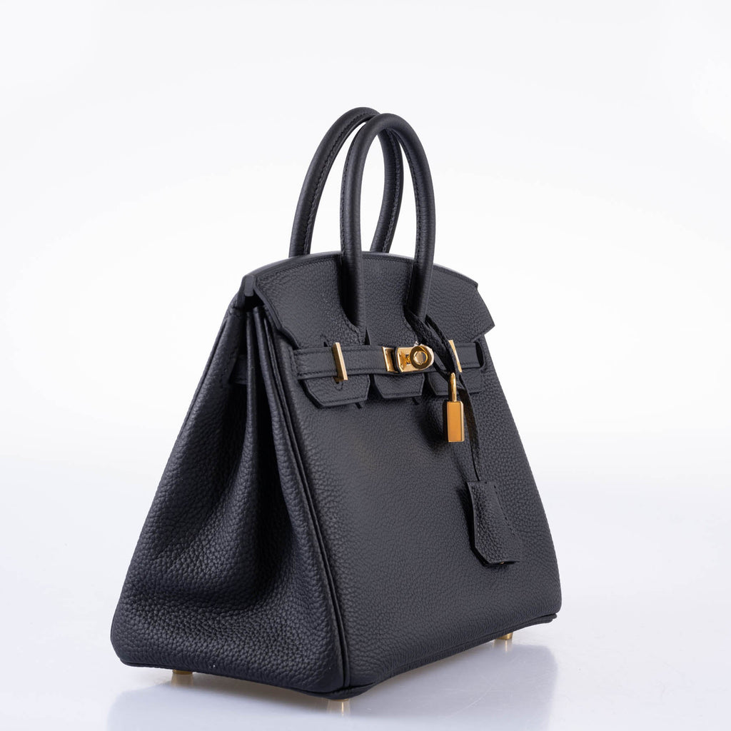 HermÃƒÆ’Ã‚Â¨s Birkin 25 Black Togo with Gold Hardware - 2020, Y