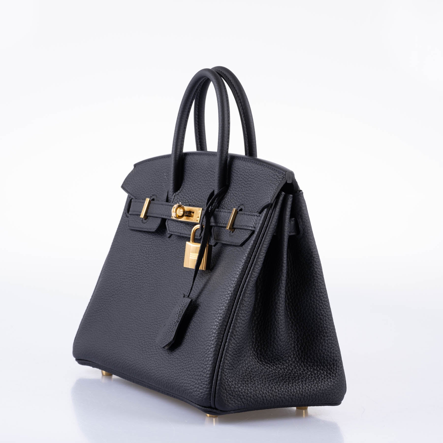 HermÃƒÆ’Ã‚Â¨s Birkin 25 Black Togo with Gold Hardware - 2020, Y