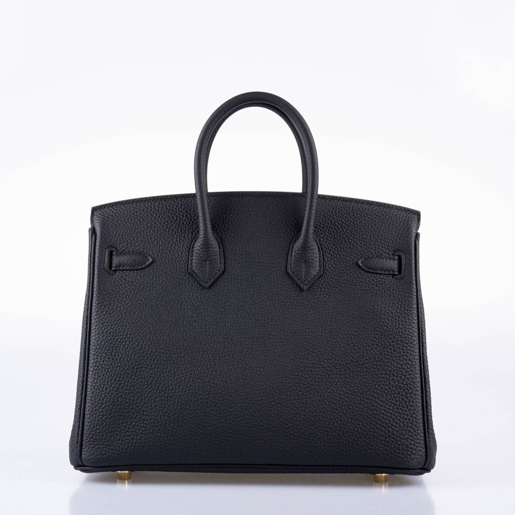 HermÃƒÆ’Ã‚Â¨s Birkin 25 Black Togo with Gold Hardware - 2020, Y