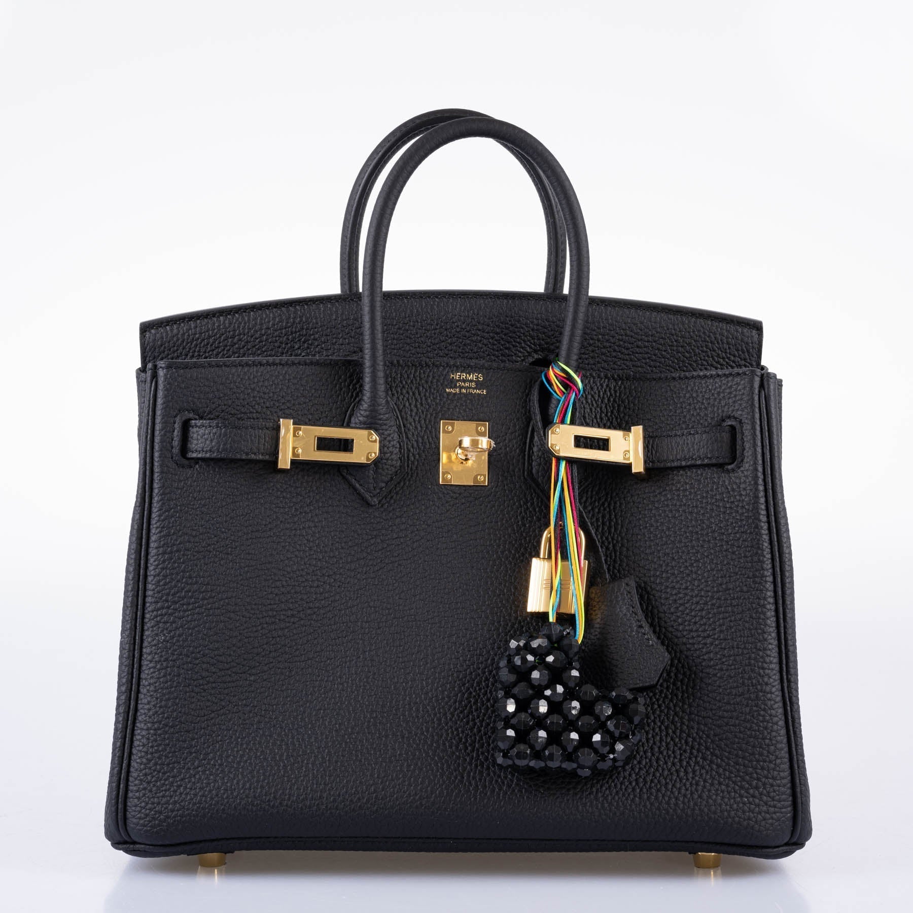 HermÃƒÆ’Ã‚Â¨s Birkin 25 Black Togo with Gold Hardware - 2020, Y