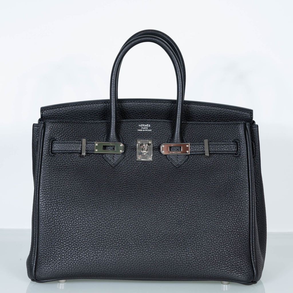 HermÃƒÆ’Ã‚Â¨s Birkin 25 Black Togo with Palladium Hardware